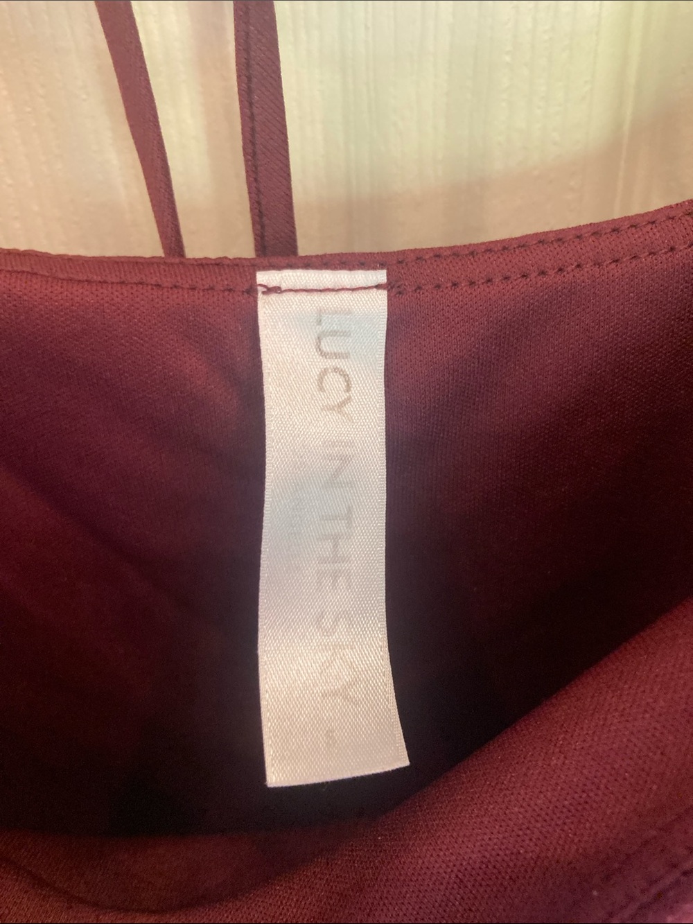 Lucy in the Sky Burgundy Sparkle Long Sleeve Midi Dress - Picture 3 of 10